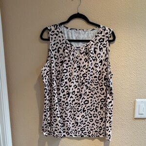 New Without Tags // Amazon Leopard Print Sleeveless Top